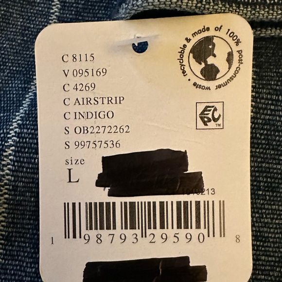 Free People Madison City Pinstripe Denim Jacket Indigo City Stripe Large NWT - Picture 11 of 13